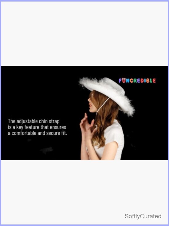 Light Up Cowboy Hat and Heart Glasses Set LED Costume Accessory